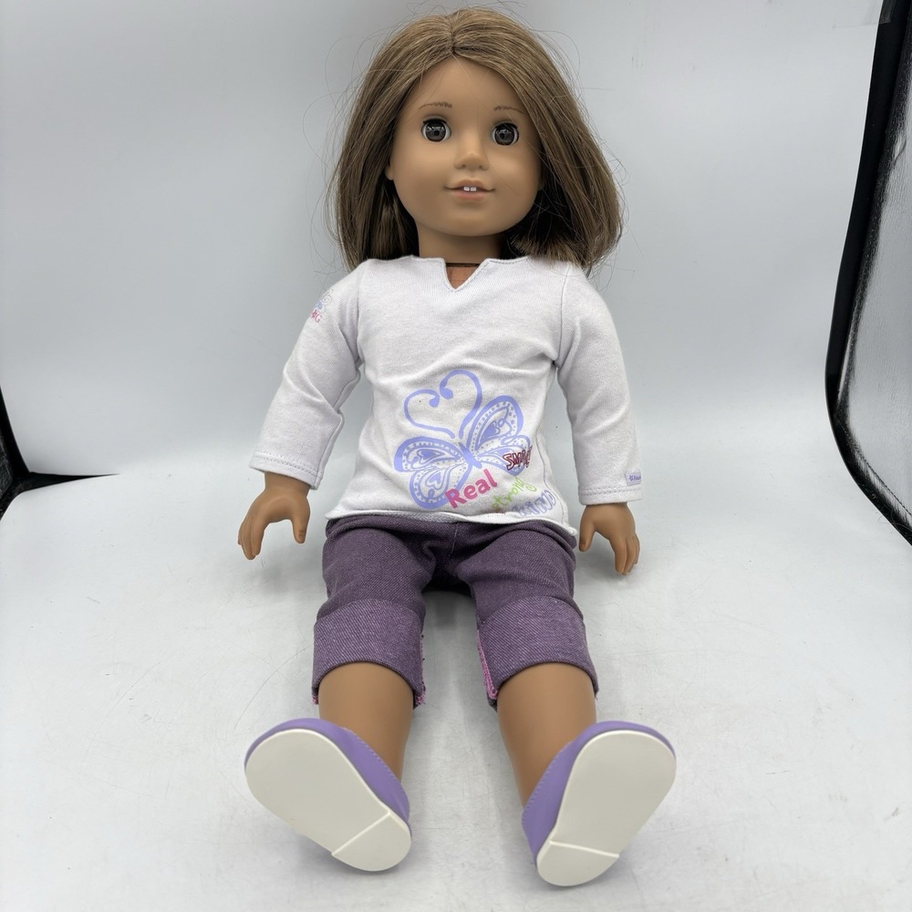 American Girl Doll Truly Me 29 Brown Short Hair Eyes 18" w Graphic Tee Real